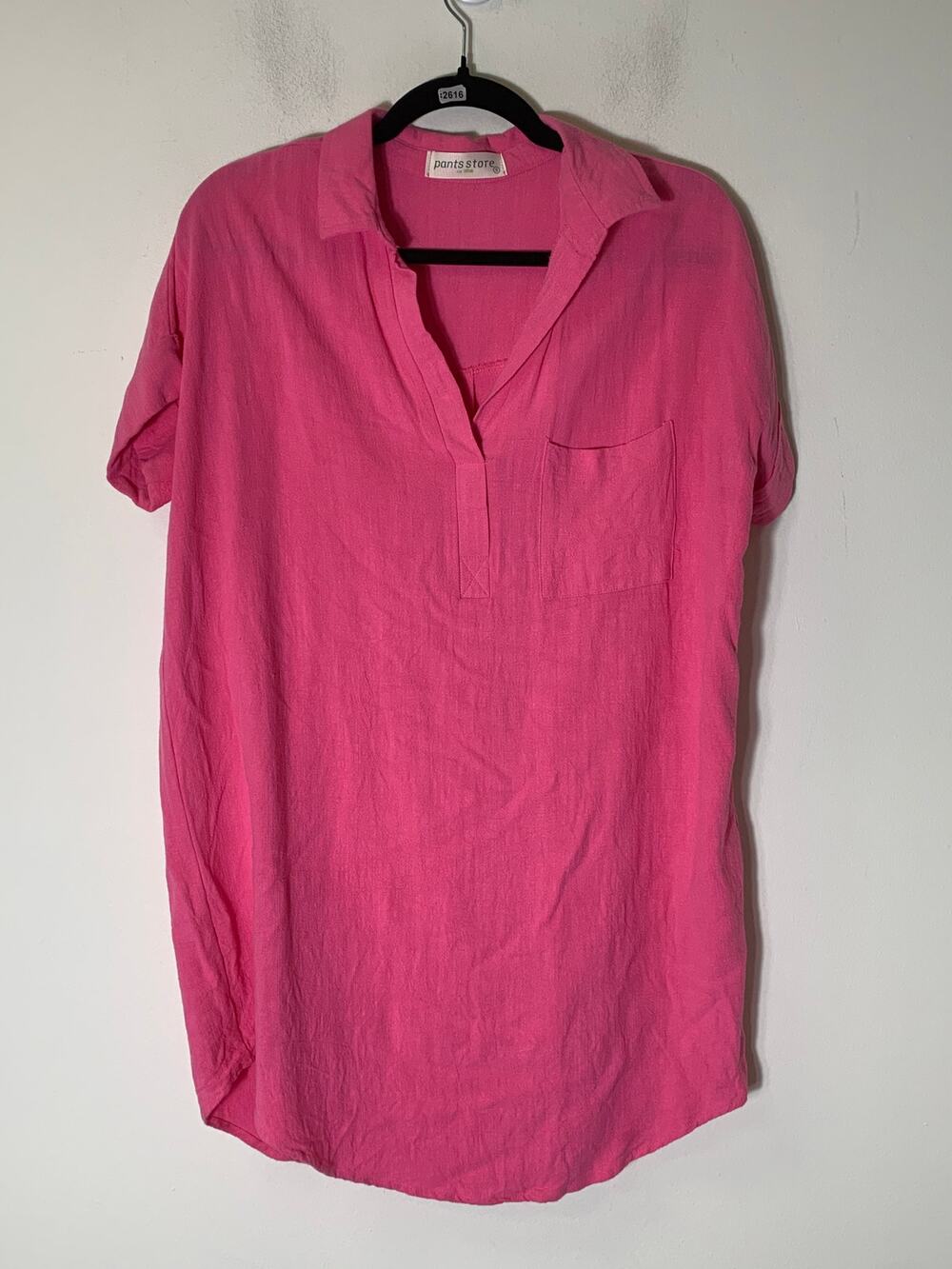 Pants Store Bright Pink Tunic Dress Sz S